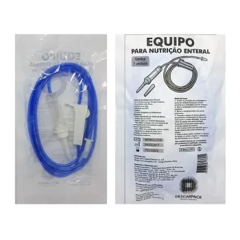 Equipo p Nutrição Enteral com Pinça Rolete - Descarpack